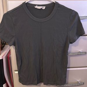 Olive and oak, medium sized top, dark gray